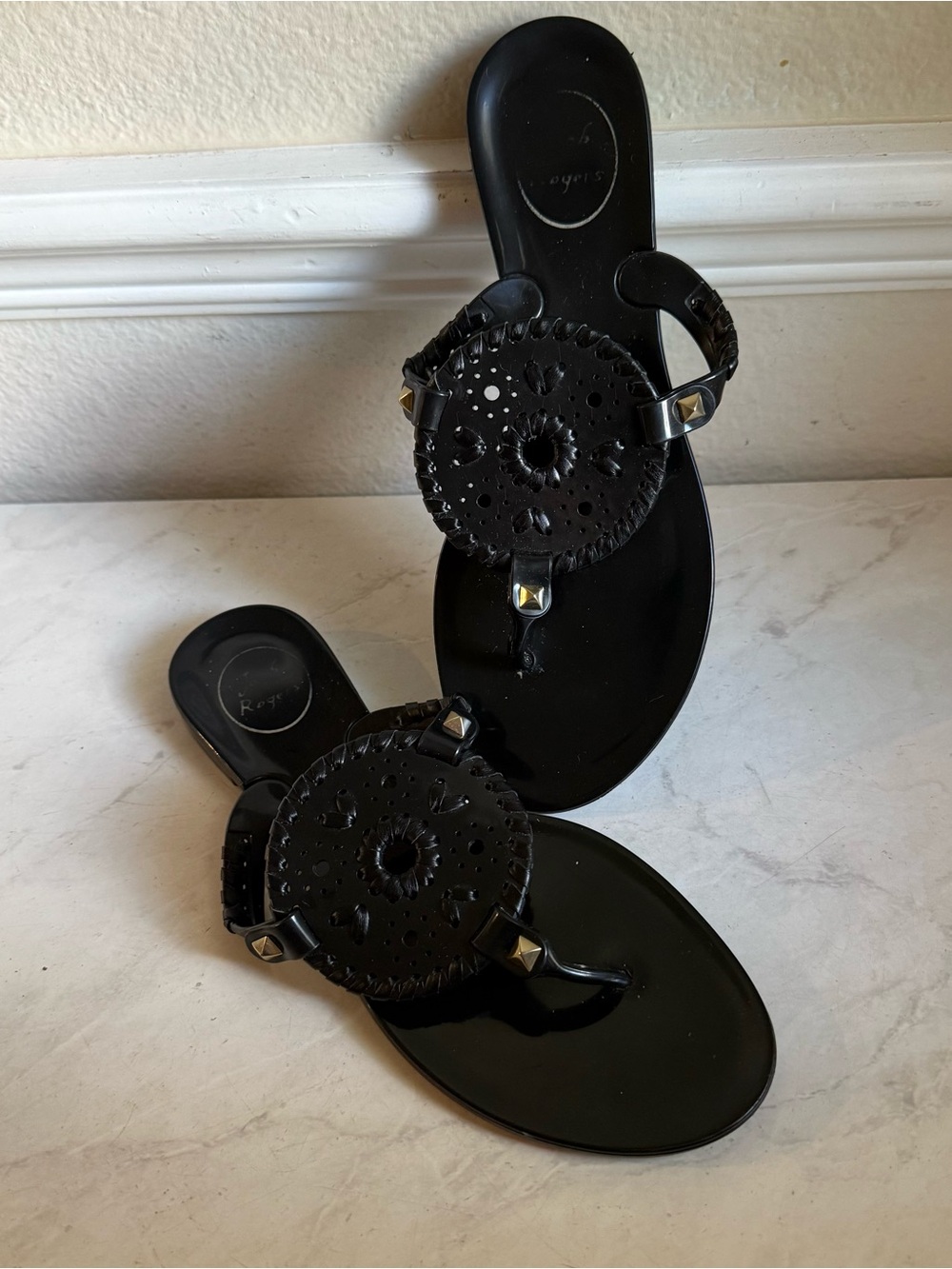 Jack Rogers Georgica Black Jelly Sandals